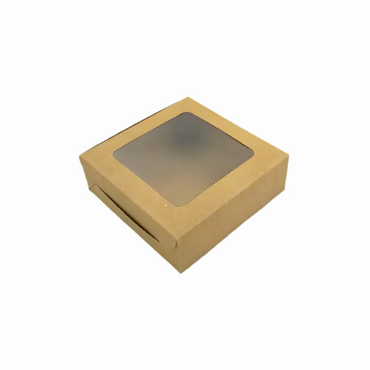 Kraft 6x6x2 Window Brownie Box