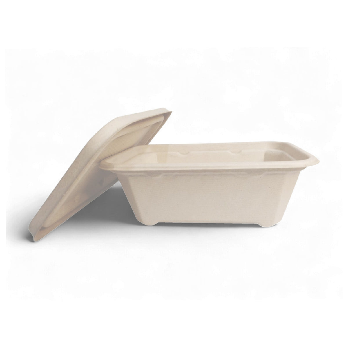 Bumboo 550ml Bagasse Rectangle Container With Lid
