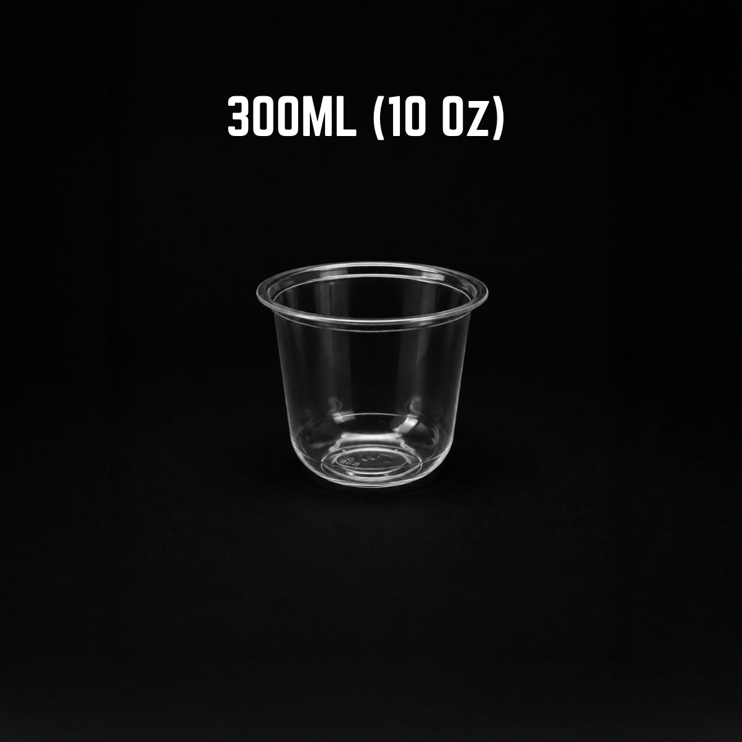 300ML (10 Oz) U-Shape PET Glass