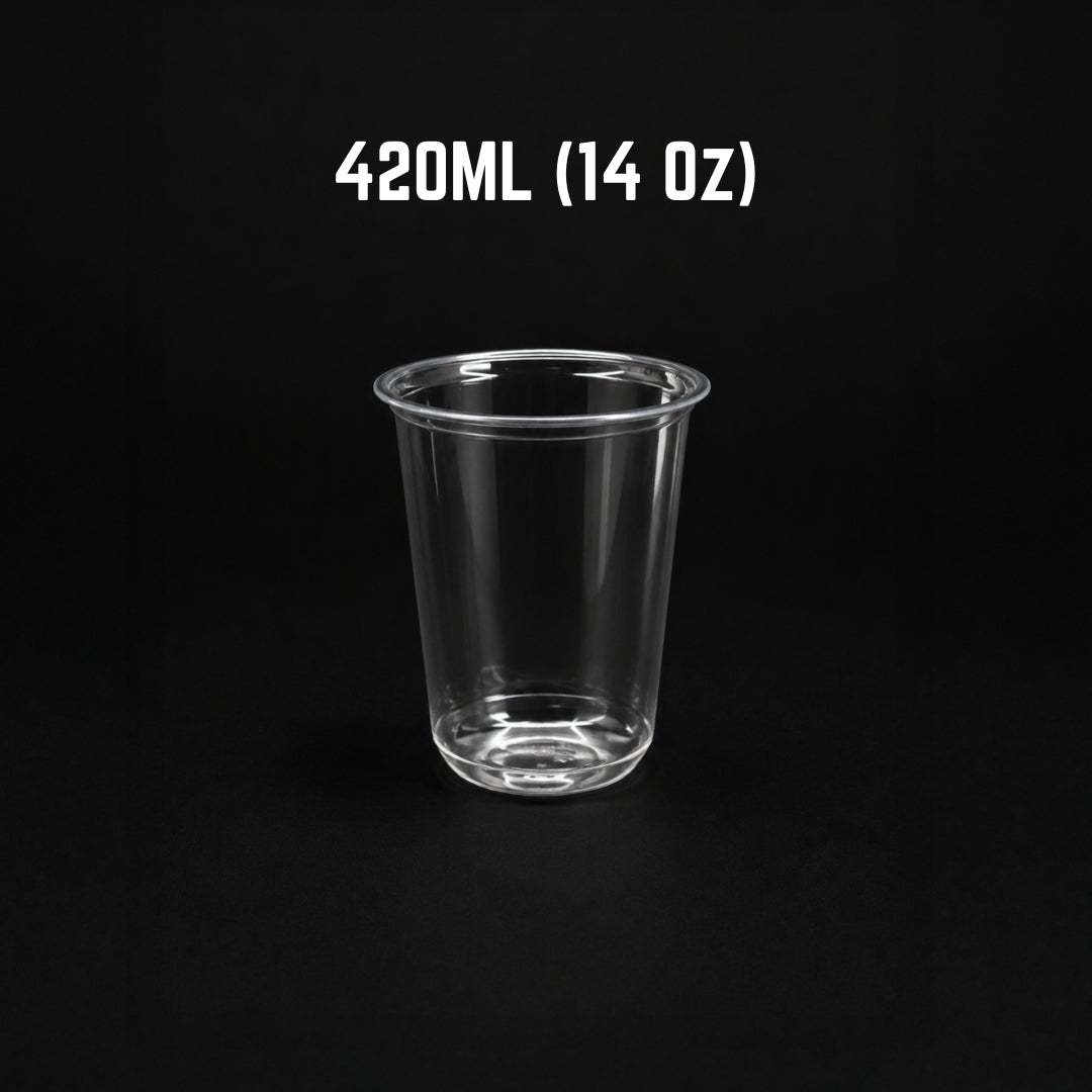 420ML (14 Oz) U-Shape PET Glass