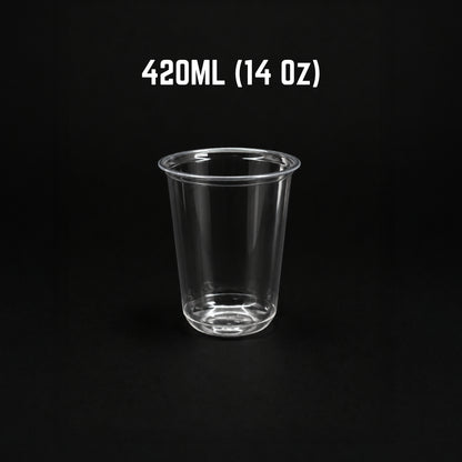 420ML (14 Oz) U-Shape PET Glass