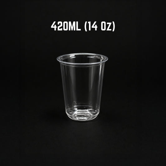 420ML (14 Oz) U-Shape PET Glass