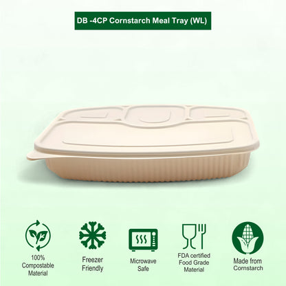 DB 4CP Cornstarch Meal Tray (WL)