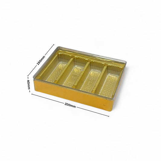 Sweet Box Rectangular 4 Cavity Long (200x150x40mm)