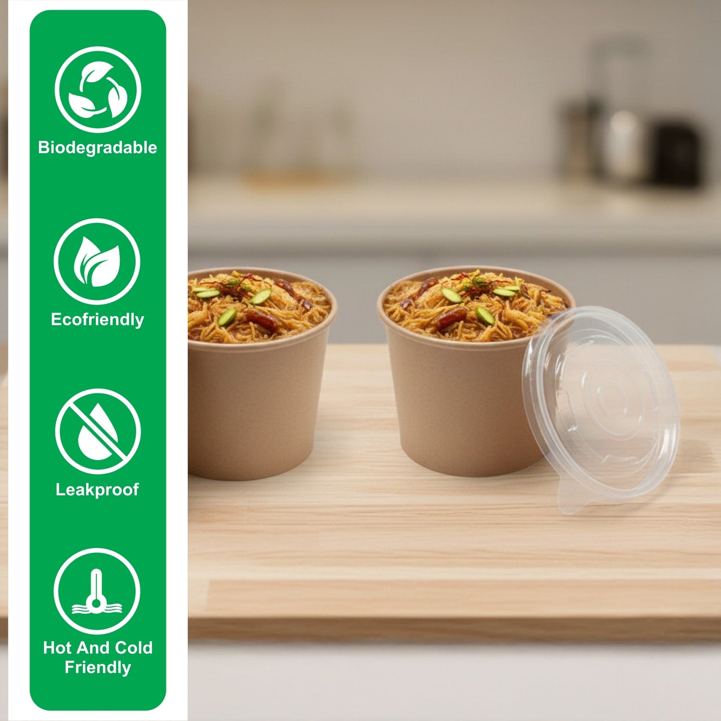 250 ml Kraft Round Paper Container