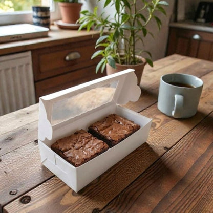ITC 6x3x2 Inch Window Brownie Box 2 Brownies