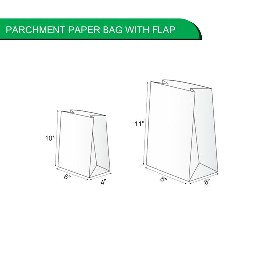 8x6x11" PacknServe Specialized Pouch with flap for 4 Cups – 60 GSM