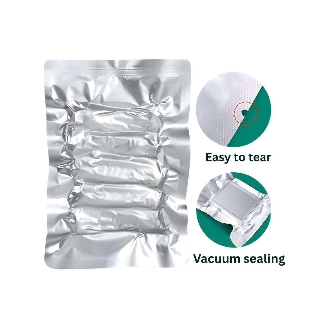 Vacuum Pouch - Both Side Aluminum Foil - 3 Side Seal (4 x 6)