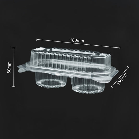 Hinged Box 180 × 150 × 60 – 2 Cup Cake