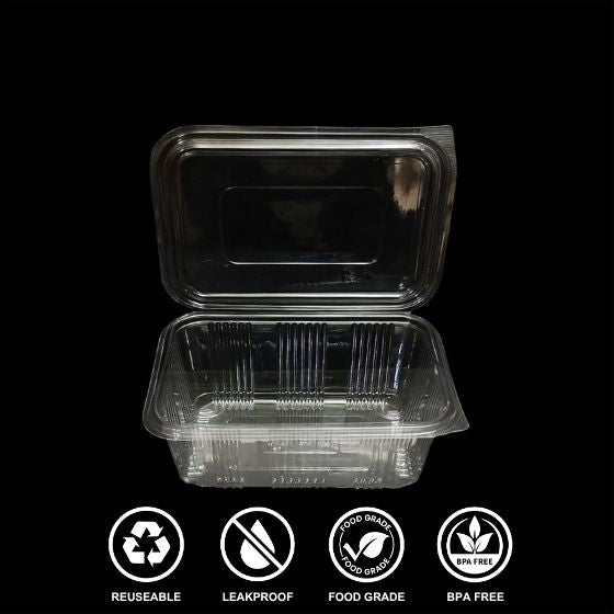 1430 Hinged Box 1000 ml Flat