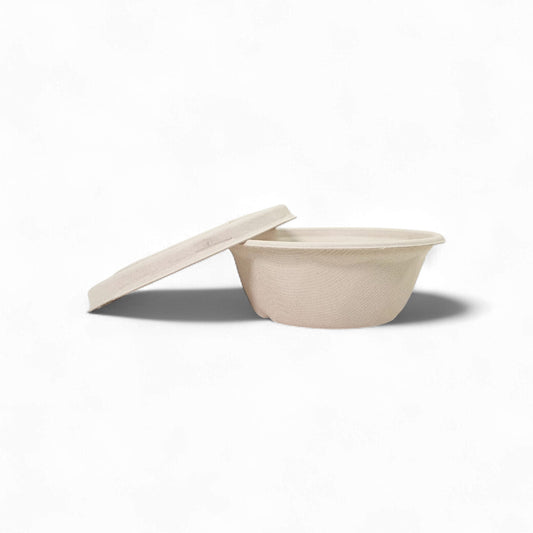Bumboo 350ml Bagasse Round Bowl with lid