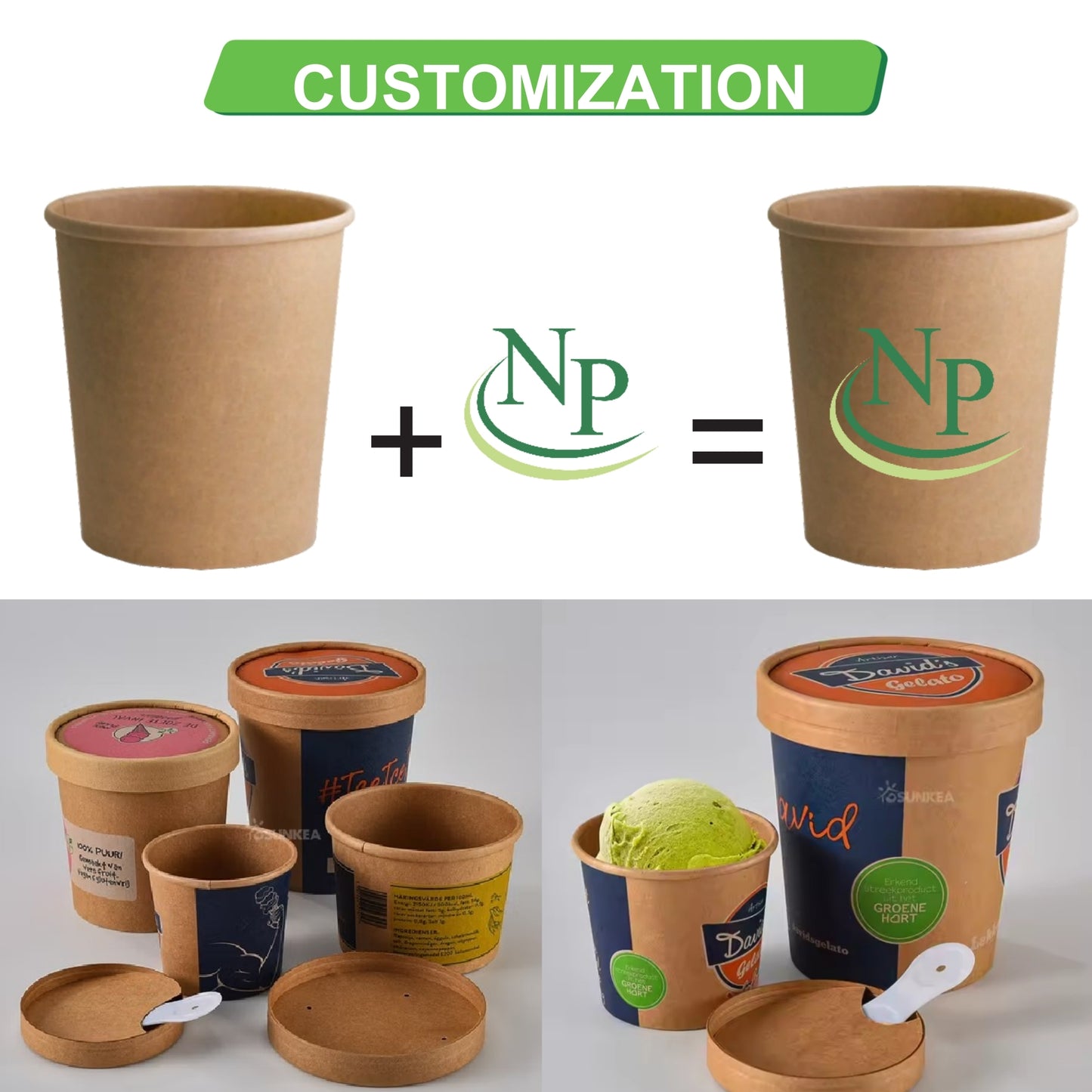 250 ml Kraft Round Paper Container