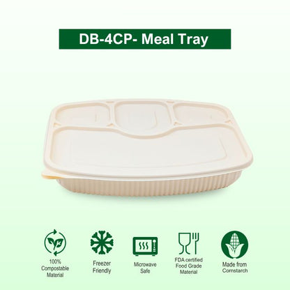 DB 4CP Cornstarch Meal Tray (WL)