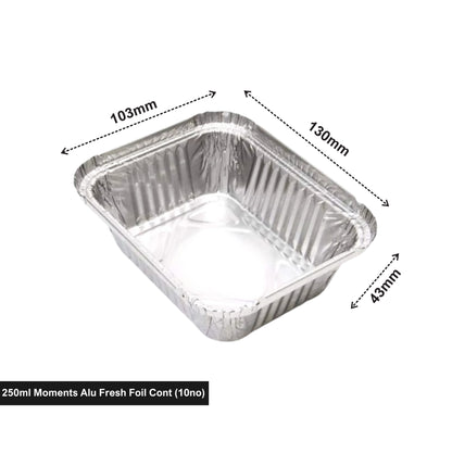 250ml Moments Alu Fresh Foil Cont (10no)