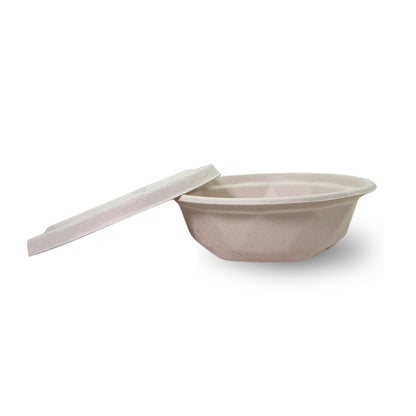 Bumboo 500ml Bagasse Round Bowl with lid
