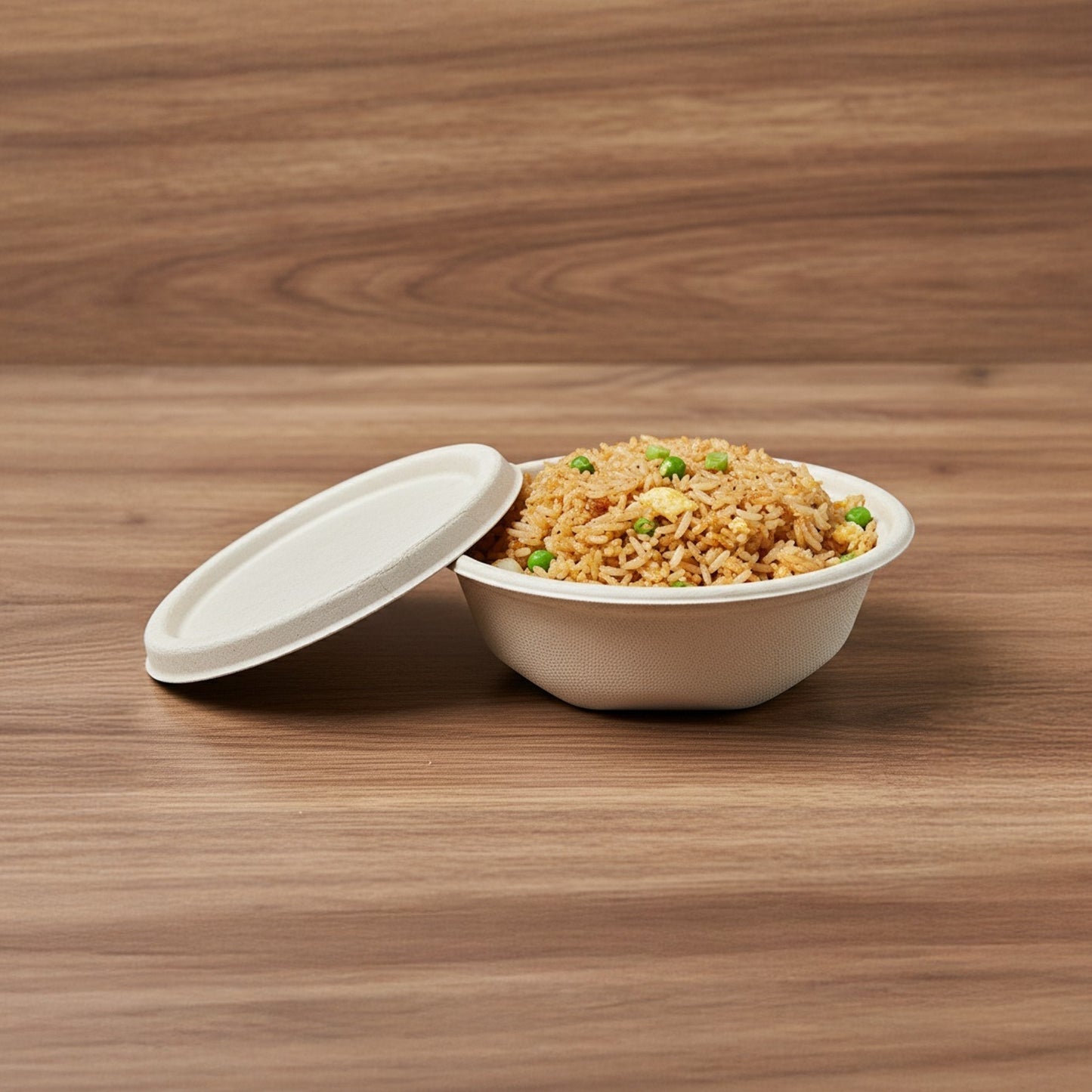 Bumboo 500ml Bagasse Round Bowl with lid