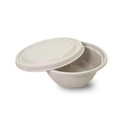 Bumboo 750ml Bagasse Round Bowl with lid