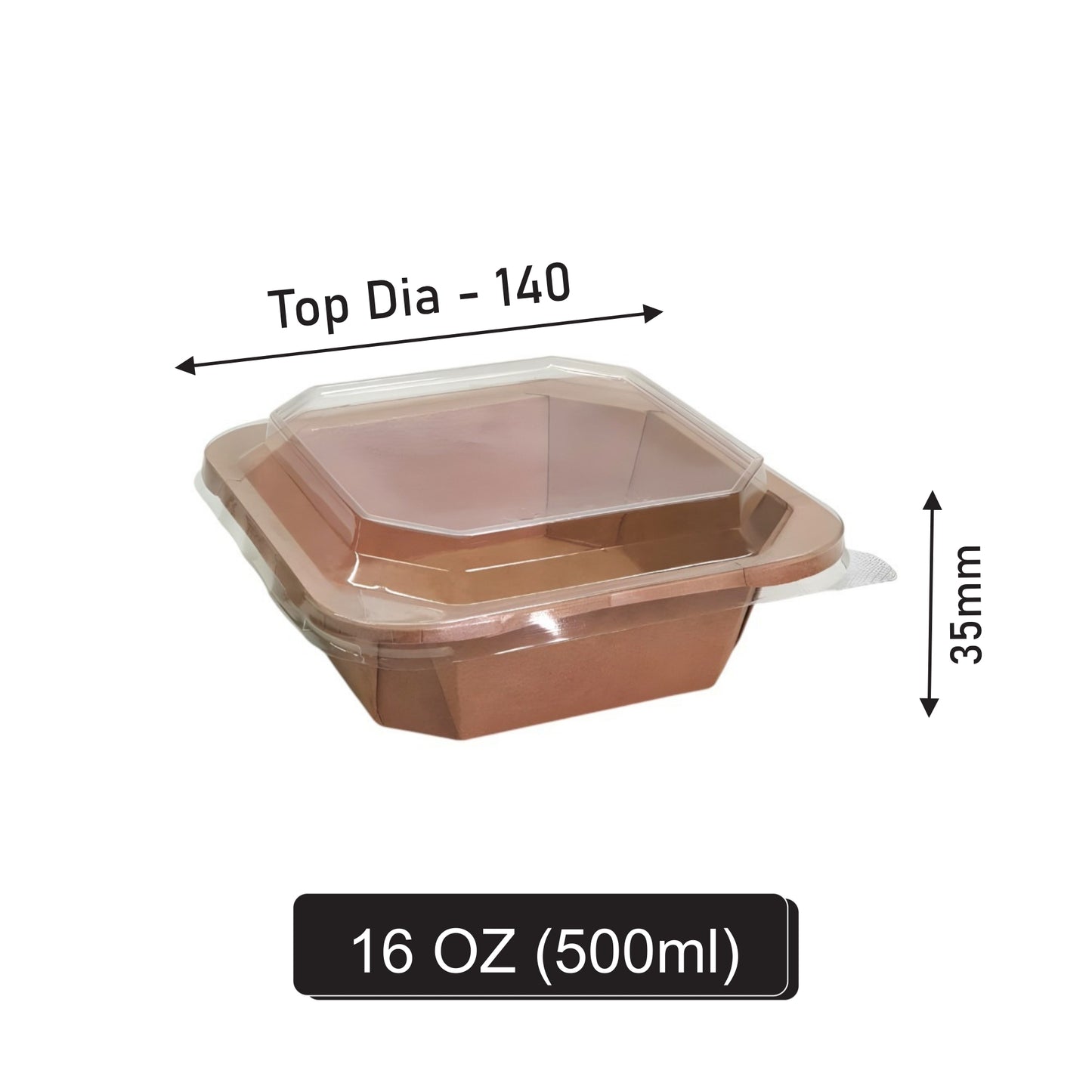 16 oz Square Paper Container