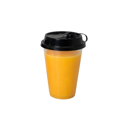 350ML Paknserve reusable sipper container with Black Lid (90 Dia)