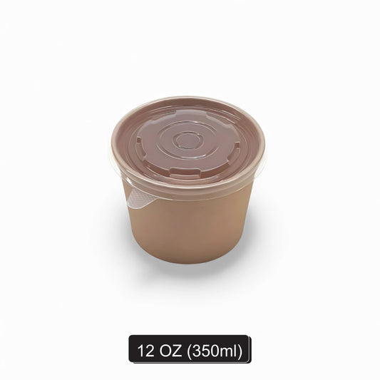 350 ml Kraft Round Paper Container