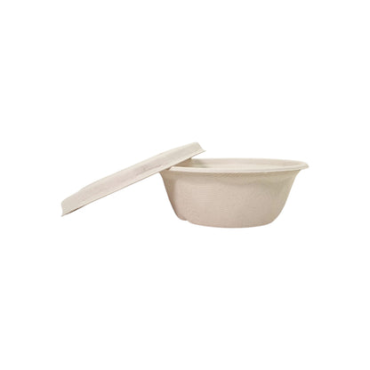 Bumboo 350ml Bagasse Round Bowl with lid