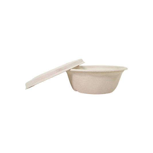 Bumboo 350ml Bagasse Round Bowl with lid