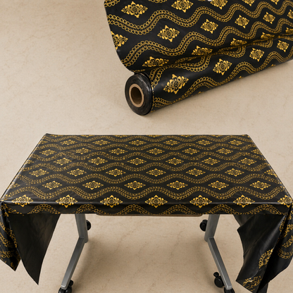 Wavy Design Table Roll ( GOLD , BLACK)