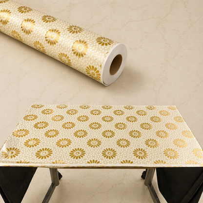 Sunflower Design Table Roll ( GOLD , WHITE)