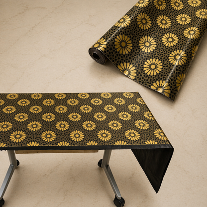 Sunflower Design Table Roll (GOLD , BLACK)