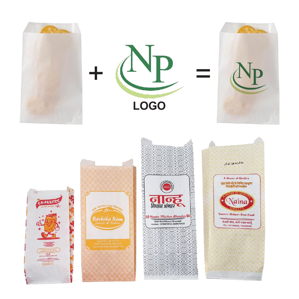 6×9" Ecowrapp Oil-Proof Paper Bag – 48 GSM, 9 KIT