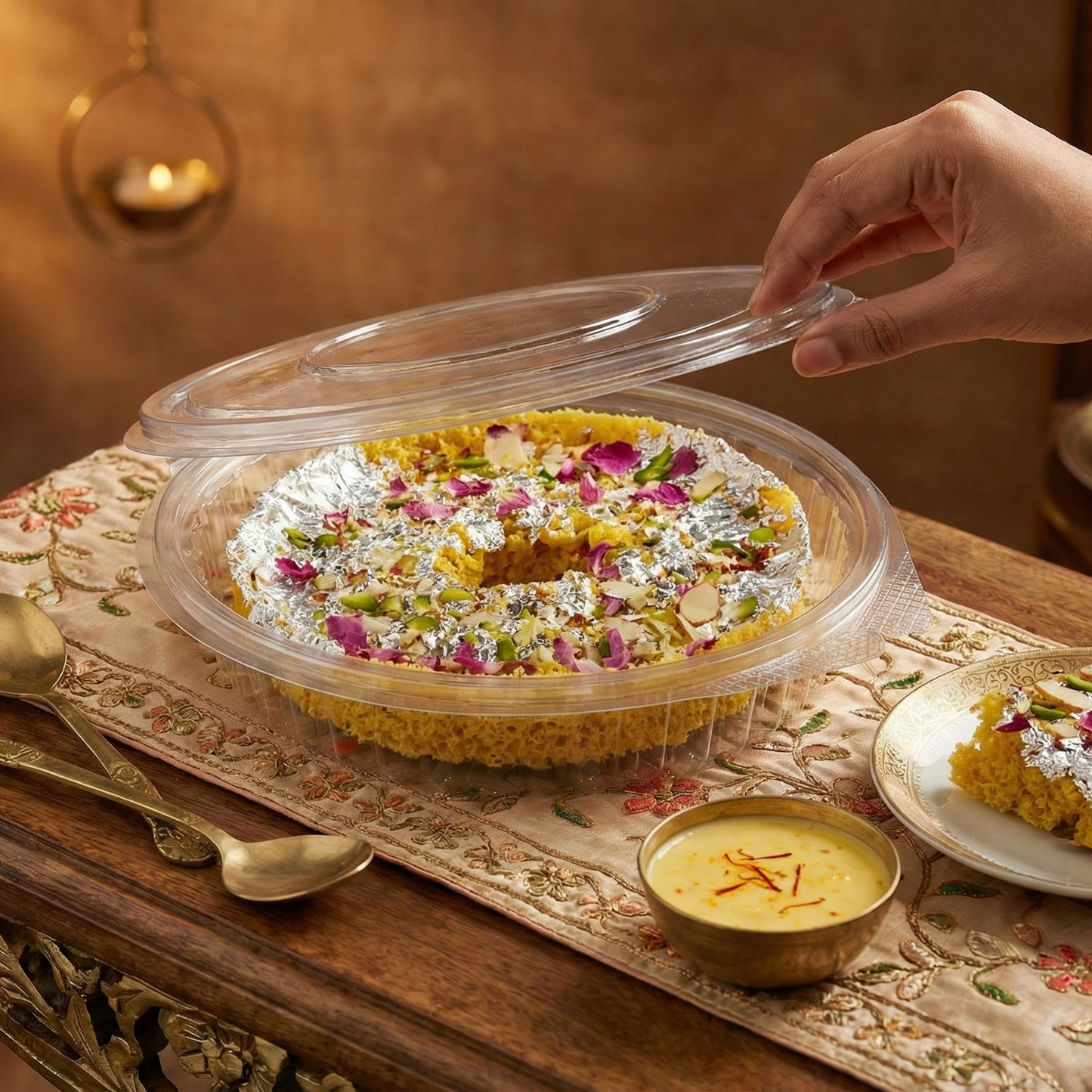 Hinged Box Rd 255 Dia (ghevar 2pcs)SPL (1457)