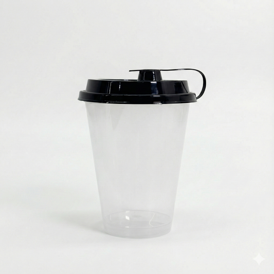 350 ml Paknserve Sipper Container with Black Lid (90D)