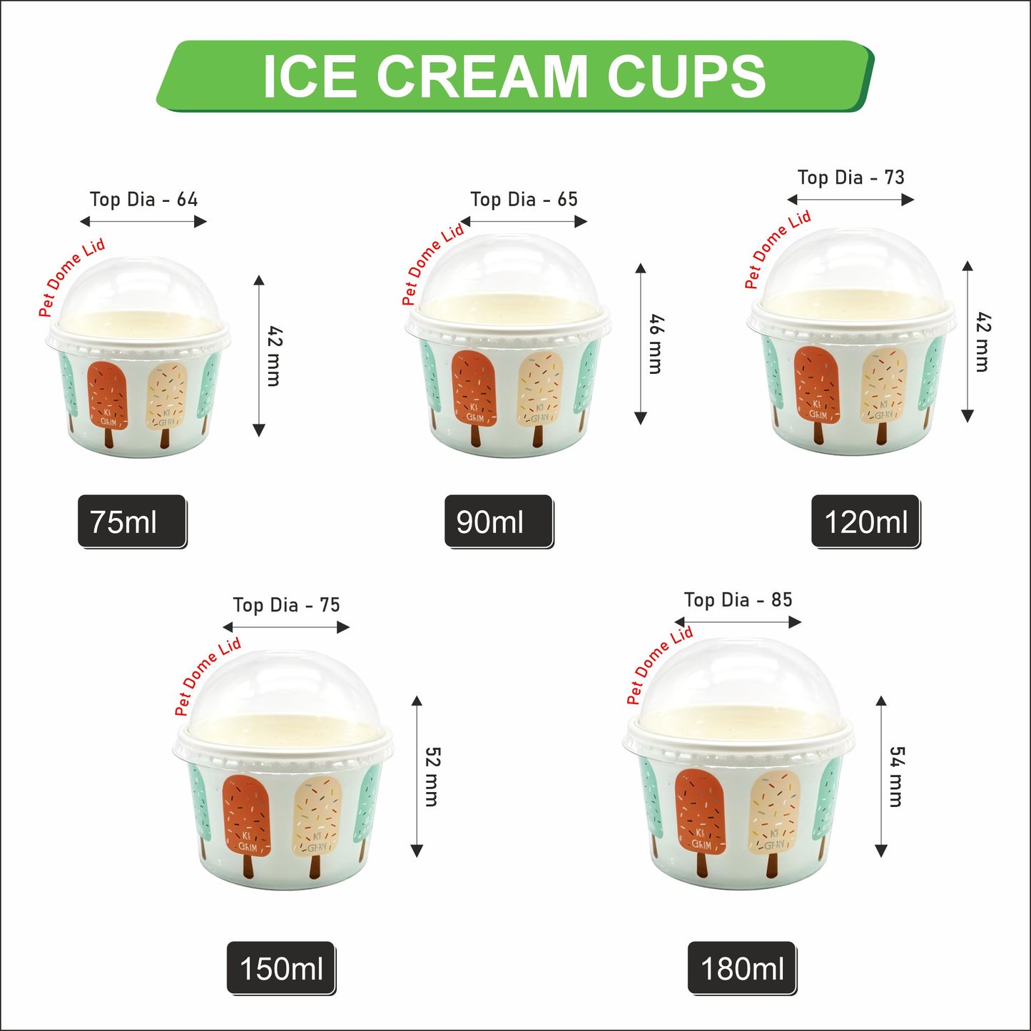 300 ML Ice Cream Cup – 2 PE