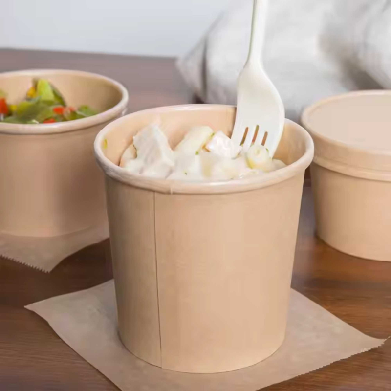 Kraft Round Paper Containers