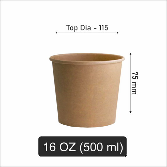Kraft Round Paper Containers