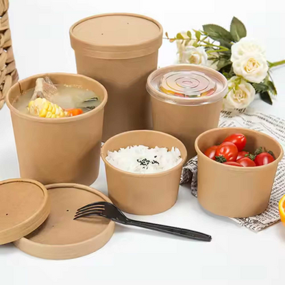 Kraft Round Paper Containers