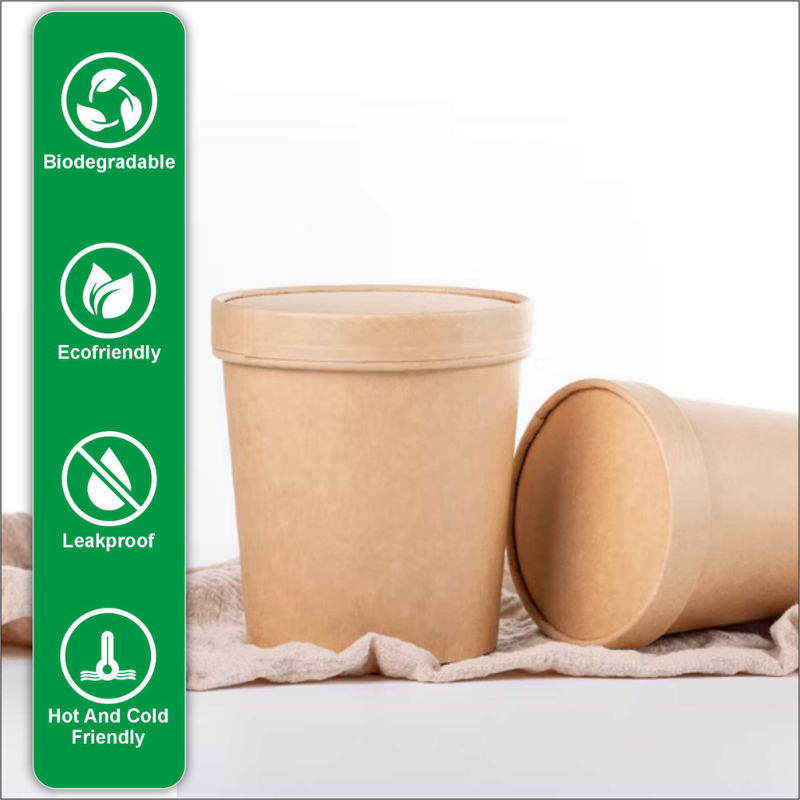 Kraft Round Paper Containers