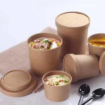 Kraft Round Paper Containers
