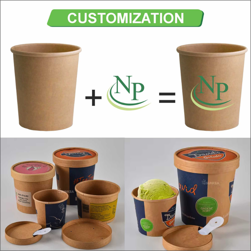 Kraft Round Paper Containers