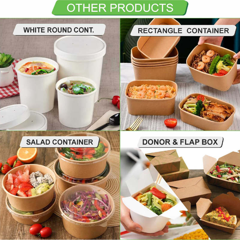 Kraft Round Paper Containers