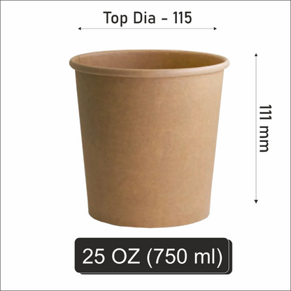 Kraft Round Paper Containers