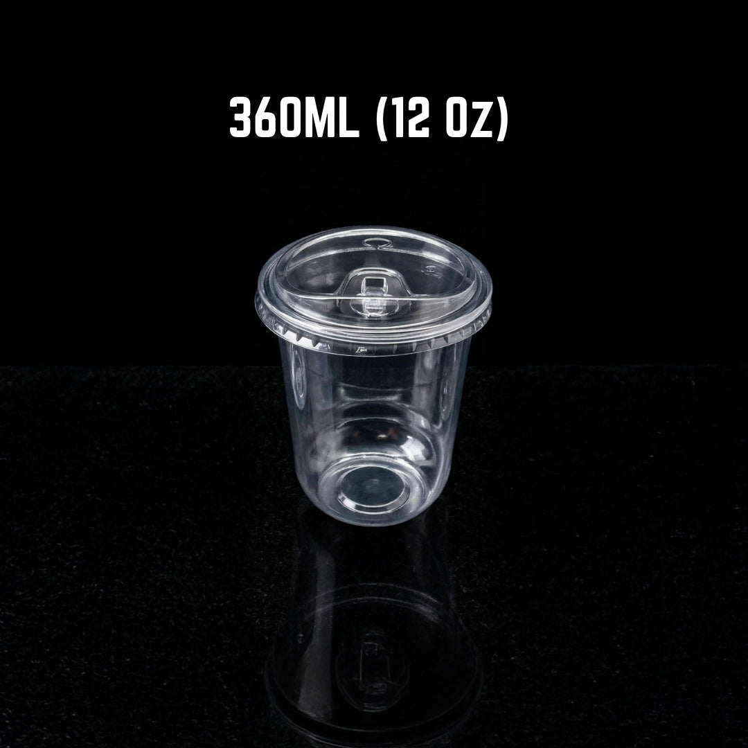 360ml (12 Oz) U-Shape PET Glass