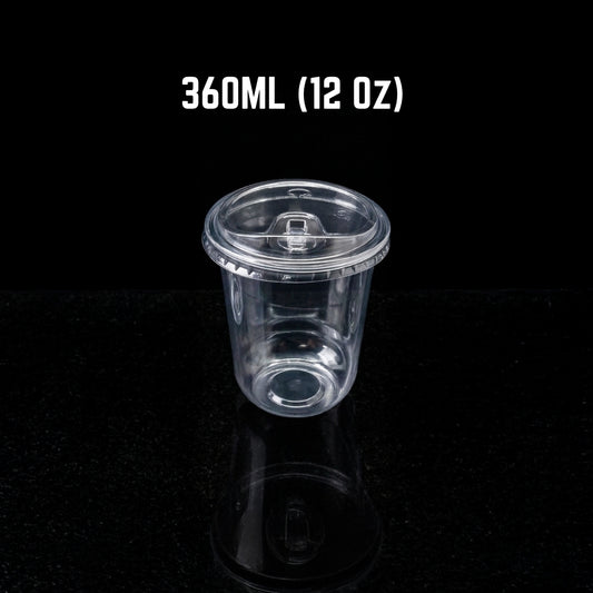 360ml (12 Oz) U-Shape PET Glass