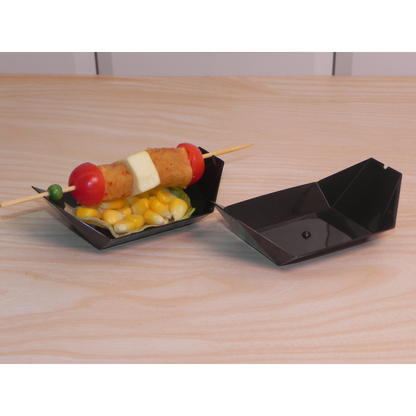 4 inch Boat Tray (Black/Clear) NP PS 9