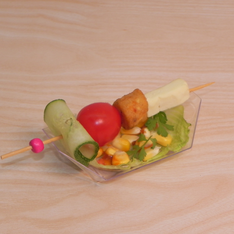 4 inch Boat Tray (Black/Clear) NP PS 9