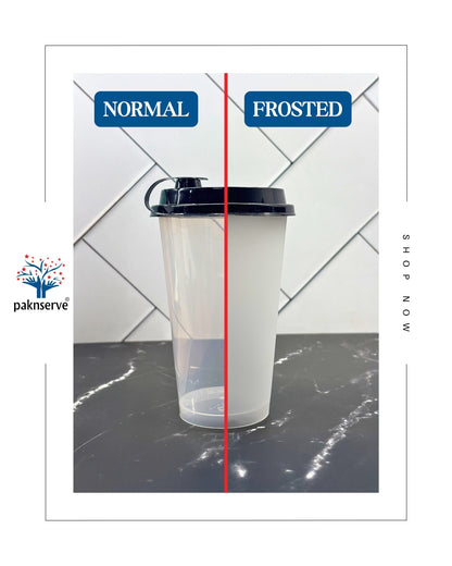 350 ml Paknserve Sipper Container Frosted Finish with Black Lid (90D)