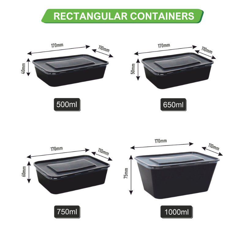 Rectangle Recycled Containers