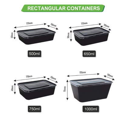 Rectangle Recycled Containers