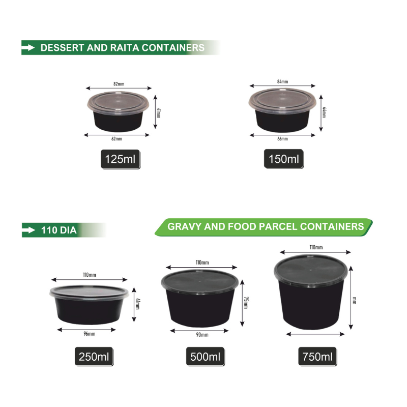 Round Recycled Containers