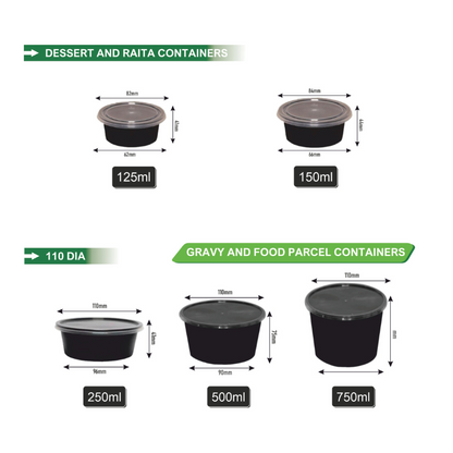 Round Recycled Containers